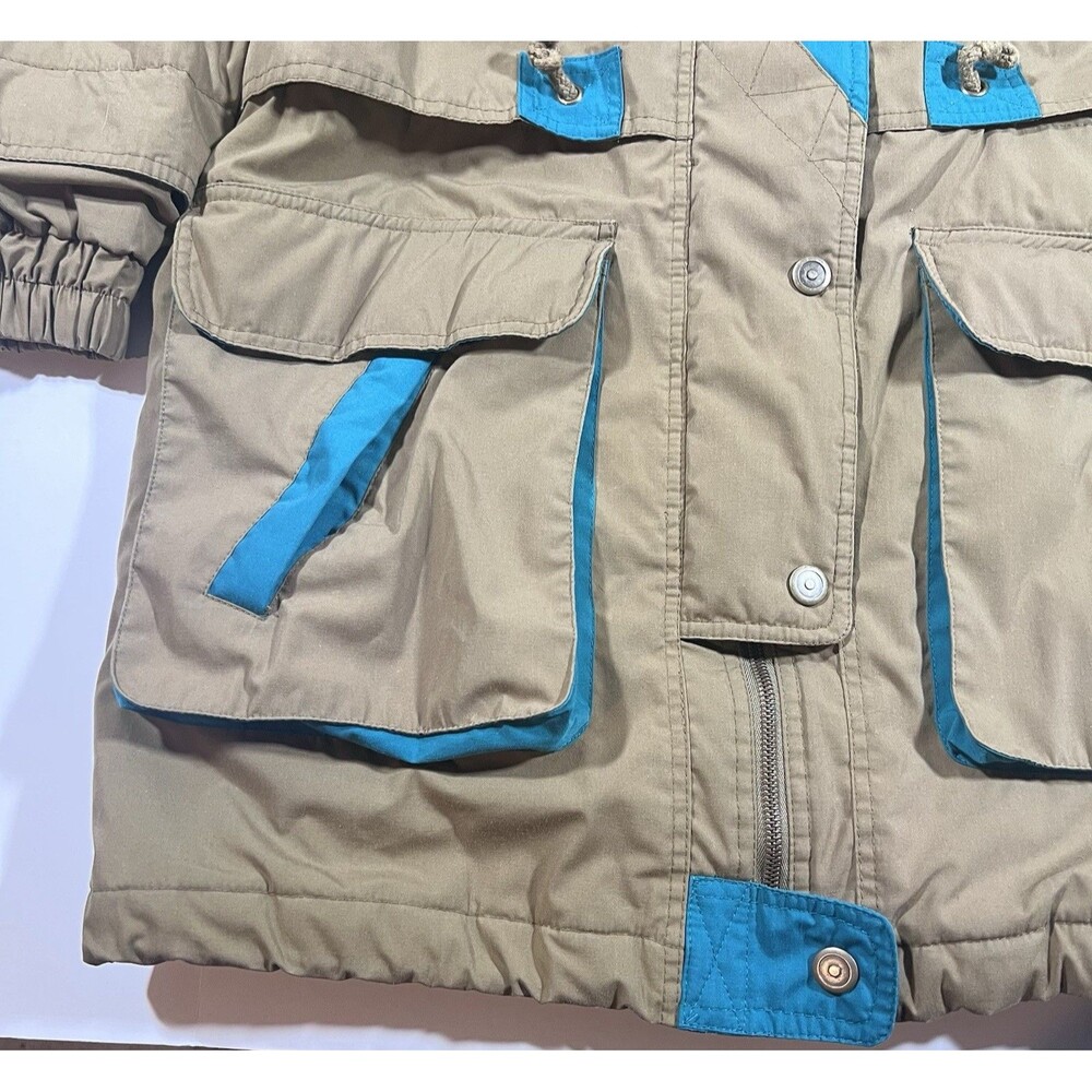 Vintage 80s/90s East West Colorblock Hooded Ski Parka Jacket Men's Large - Picture 2 of 13